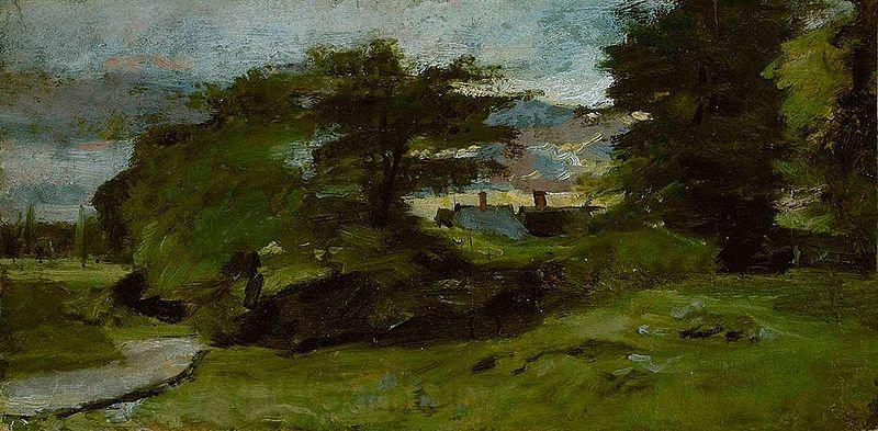John Constable Landscape with Cottages
